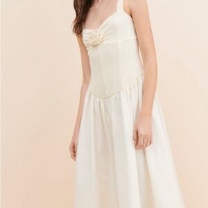 For Love & Lemons Women's Cream and White Dress
